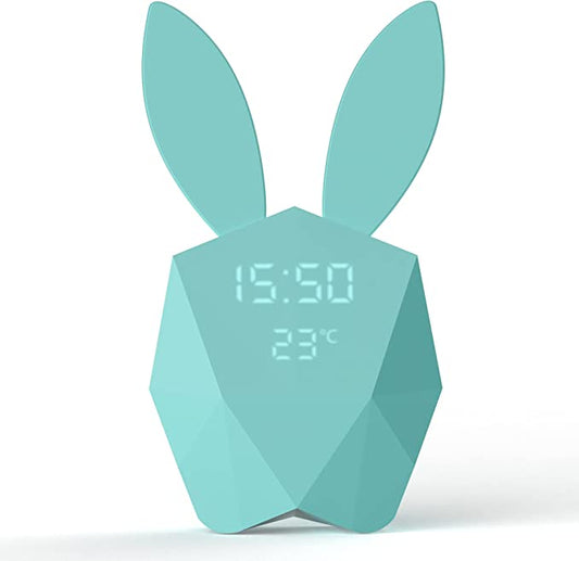 GoBig, Cutie Clock azzurro grande, sveglia intelligente e luce notturna