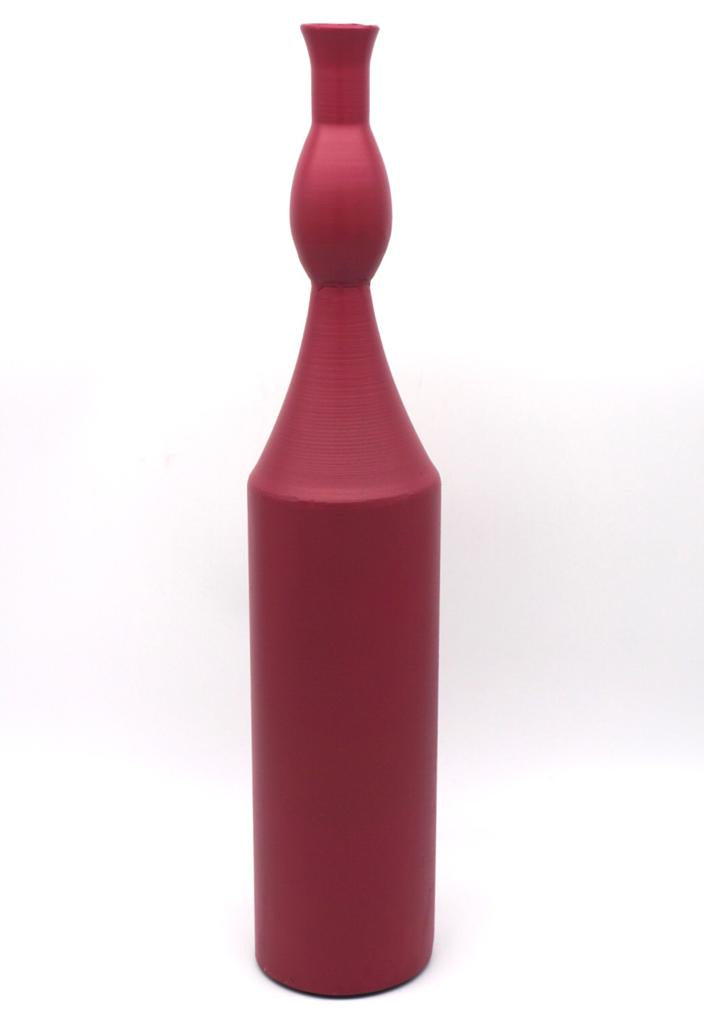 Enzo De Gasperi, vaso bottiglia magenta, metallo, h55xd11 cm, 601656