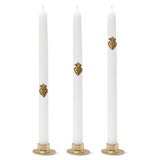 Boncoeurs, set 3 gioielli per candela cuori sacri, ferro patinato