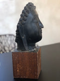Thai black Buddha head statue