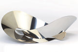 Cyrcus, centrotavola Flat Knot, acciaio specchiato, design di Ronen Kadushin