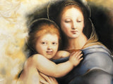 Dorta Raffaella, quadro "Madonna con Bambino", olio su tela e tecnica mista, 120x70