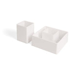 Geelli, contenitore Fusto Quadro in gel colore bianco, designer Monica Graffeo, GFU-QUA