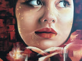 Dorta Raffaella, quadro "Donna Rossa", olio su tela e tecnica mista, 100x70