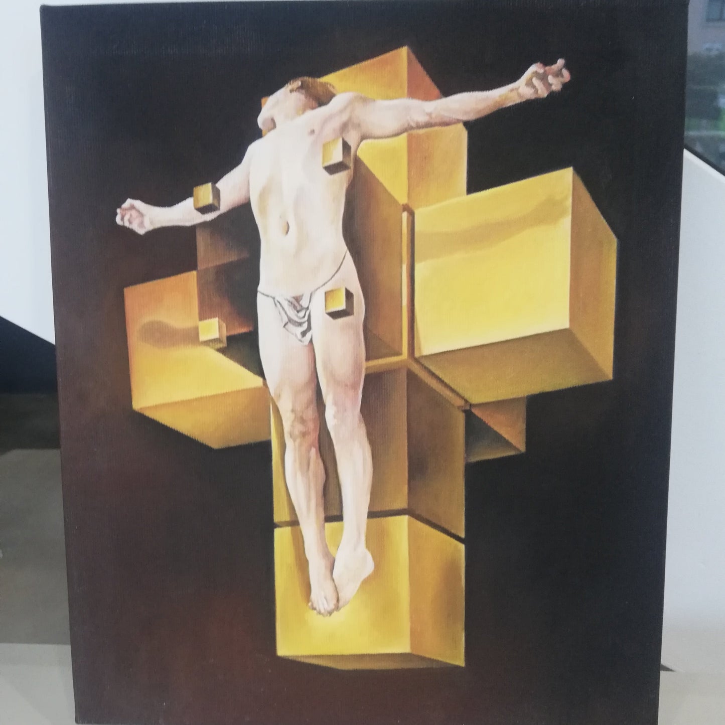 Dorta Raffaella, painting "Surreal Cross", oil on canvas, 25x30