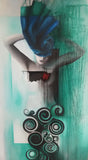Dorta Raffaella, quadro "Donna a Spirale", olio su tela, 70x120