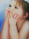 Dorta Raffaella, quadro "Angelo che Pensa", olio su tela, 35x25