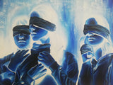 Dorta Raffaella, quadro "Donne Bendate Blu", olio su tela, 80x60