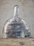 Paolo Fiorellini, painting "Tin, wood and concrete", Ecce Homo, aluminum, concrete and wood, 100x170