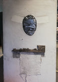 Paolo Fiorellini, painting "The angel", Ecce Homo, aluminum, concrete and wood, 100x170
