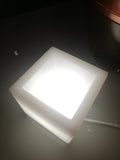 Vondom, Cube Light Ice vase lamp, 10x10x10 cm, white light, designer Maceteros