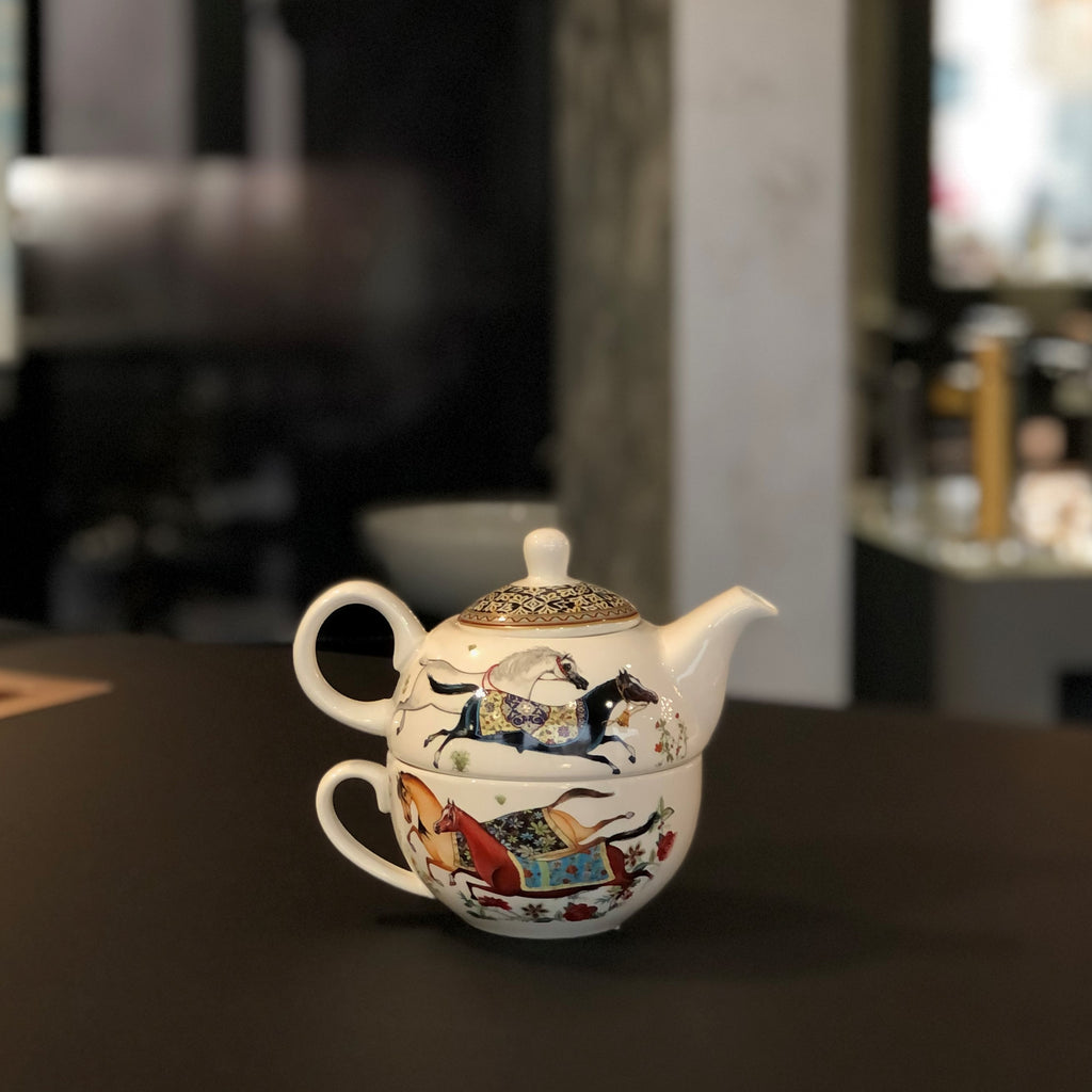 Enzo De Gasperi, teiera tea-for-one, porcellana, h 13 x d 12 cm