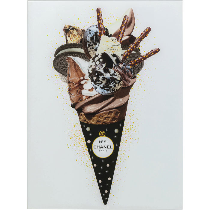 Kare, quadro "Rich Ice Cream", vetro, 60x80