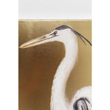 Kare, quadro "Heron Left", tempera acrilica su tela, 50x70