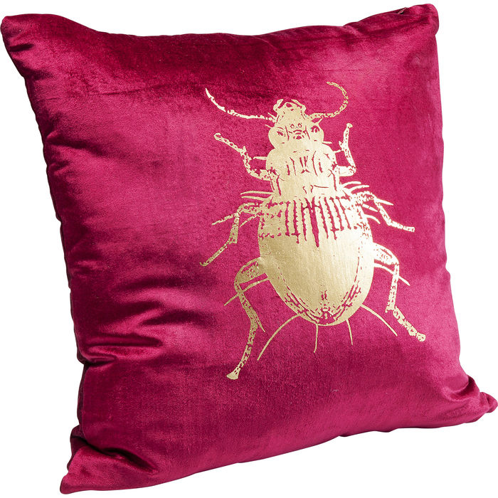 Kare, "Bug" cushion, purple cotton, 45x45x5 cm