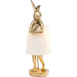Kare, lampada da tavolo "Animal Rabbit", poliresina effetto ottone, 68x23x26,5