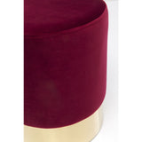 Kare, "Cherry Bordeaux" pouf, burgundy velvet and brass, 42x35x35