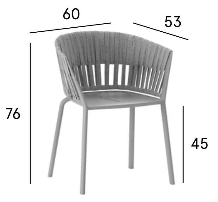 Fast mod. Forest armchair in aluminum color Maracuja, with Patio Tobacco cushion included