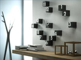 Progetti, RND_TIME Clock BLACK Cubes with WHITE Numbers, model 1342, rnd_lab