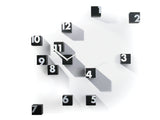 Progetti, Orologio RND_TIME Cubi NERI con Numeri BIANCHI, modello 1342, rnd_lab