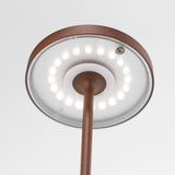 Zafferano, lampada tavolo Poldina Reverso bianca con base ricarica wireless
