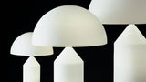 Oluce, Atollo table lamp in white color, medium size, diameter 38 cm
