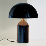 Oluce, Atollo table lamp in black, medium size, diameter 38 cm
