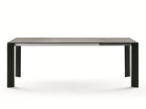 Fast Tavolo mod. Grande Arche in alluminio verniciato nero con un allunga