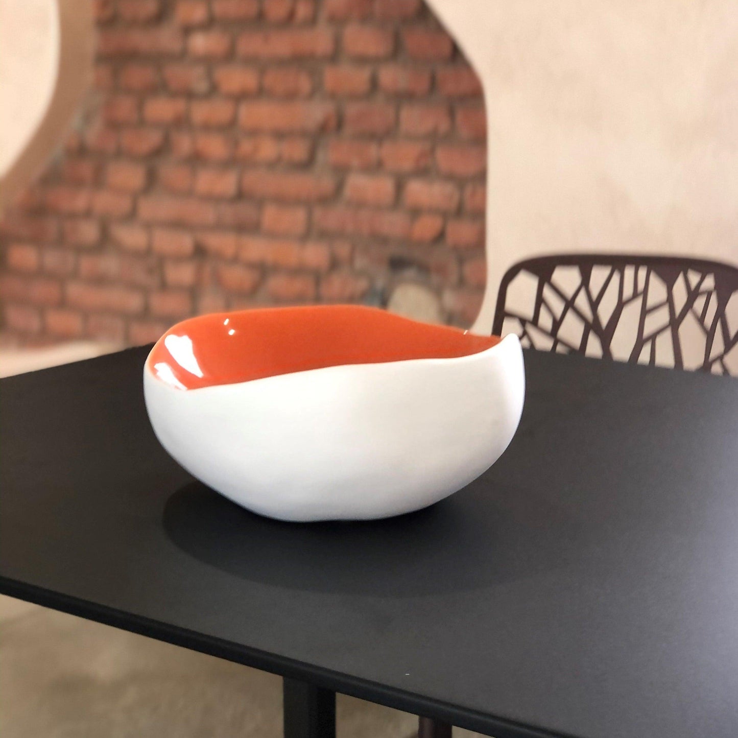 Elite To Be ceramic bowl mod. Rainbow 29 x 29 x 11 cm white / orange