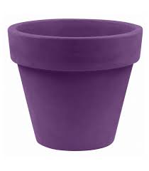 Vondom, Maceta basic purple plum vase, D14x12 cm, propylene, designer Maceteros