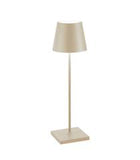 Zafferano, lampada Poldina PRO tavolo sabbia con base ricarica wireless