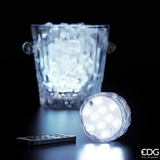 Enzo De Gasperi, base luminosa per bicchiere X10 LED waterproof con telecomando, luce bianca