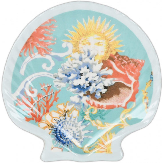 Baci Milano, set 4 piattini conchiglia, linea St Tropez, melamina, SHE2.TRO01