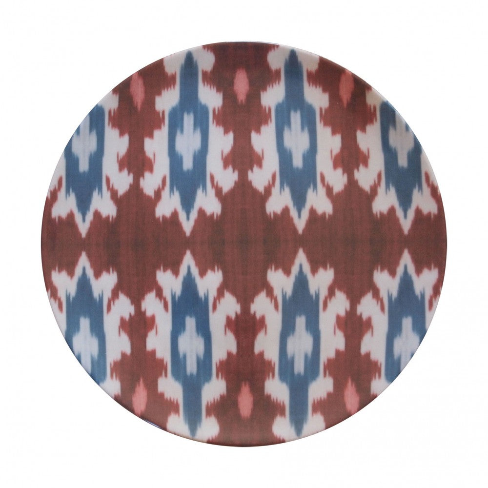 Les-Ottomans, Ikat Porcelain Plate PC91, Bertrando Di Renzo