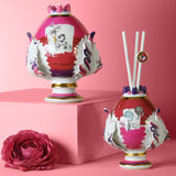 Baci Milano, diffusore Pumo piccolo Floral, porcellana rosa, linea Joke-fragrances, JPUM2.FLO01
