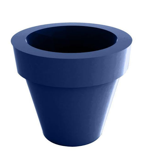 Vondom, Maceta basic navy blue vase, D14x12 cm, propylene, designer Maceteros