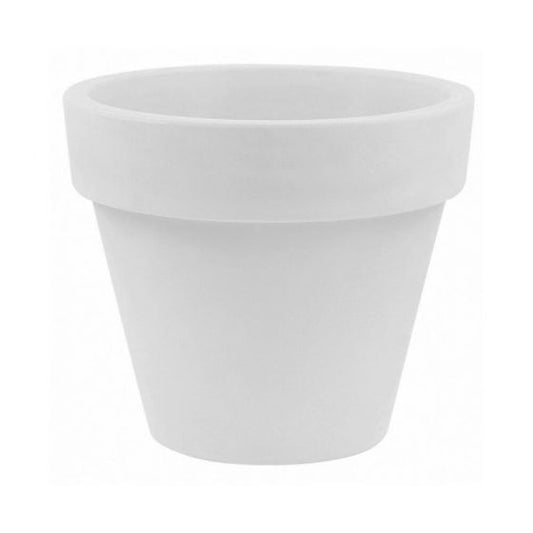 Vondom, Maceta basic white vase, D14x12 cm, propylene, designer Maceteros